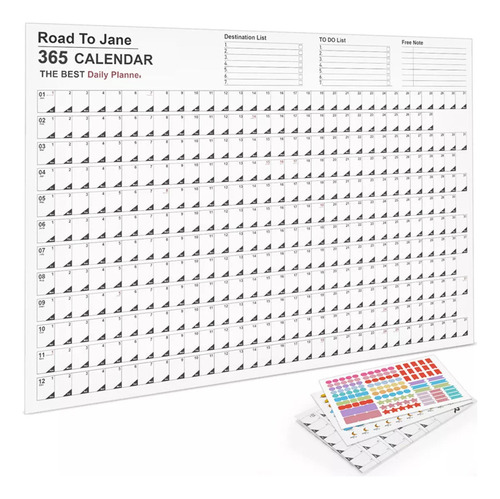Calendario Plegable De Planificación Anual De 2024 D