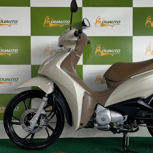 Honda Biz 125 Flex Branca Banco Caramelo 2024 Com 1.100km