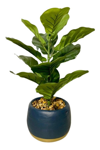 Ficus Lyrata Con Macetero - Planta Artificial Decorativa