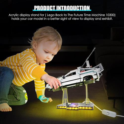 Light Up Acrylic Display Stand For Lego Back To The Futur...