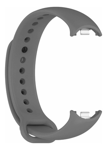 Pulseira Silicone Trava Metal Sport Para Xiaomi Mi Band 8 Cor Cinza-escuro