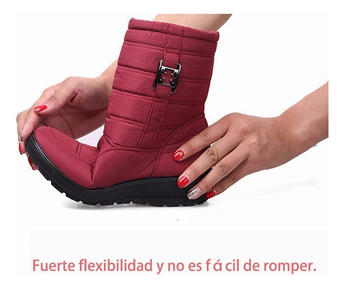 Imagen 5 de 9 de Conjunto De Botas Cortas De Mujer Abrigadas E Impermeables