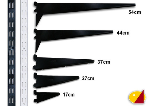 5 Ménsulas De 17cm - Color Negro