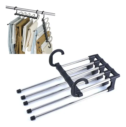 Percha Plegable De Acero Inoxidable Para Colgar Pantalones