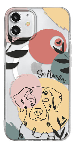 Funda Para iPhone Magsafe Mujer Perro Dálmata Minimal Nombre