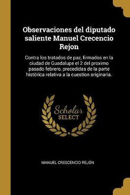 Libro Observaciones Del Diputado Saliente Manuel Crecenci...