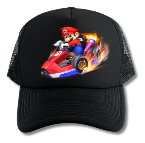 Gorra Trucker Mario Kart Mario Bros Series Geek Black