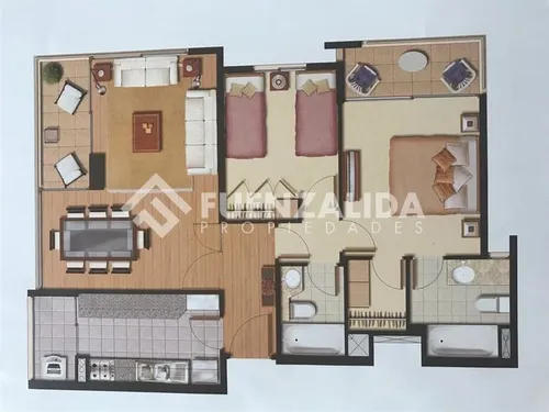 Arriendo. Dpto. 2d Y 2b, Providencia