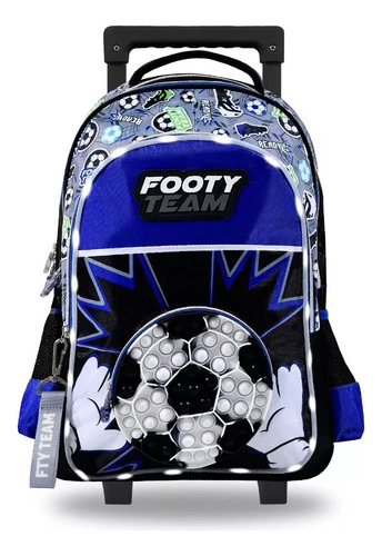 Mochila Footy Futbol Pelota Con Luces Led 