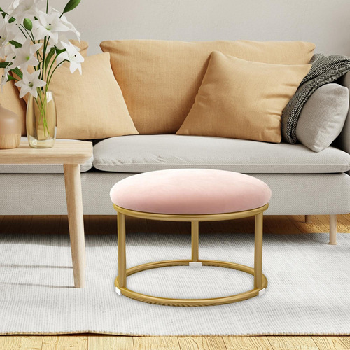 Reposapiés Pequeño Taburete Otomano Sofá Taburete De Rosa