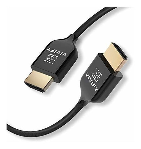 Vivify Fibra Óptica Ultra Slim Extra Largo Cable 80 Ft 4k 60