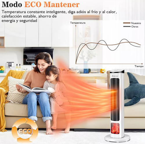 Calefactor Eléctrico De Torre Con Control Remoto,1500w