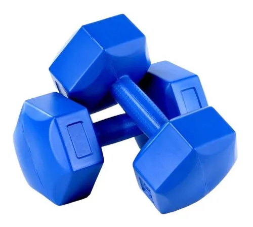 Par de mancuernas hexagonales de cemento Bonafit de 5 kg color