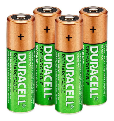 Baterías Recargables Aa Duracell - 4/paq - Uline