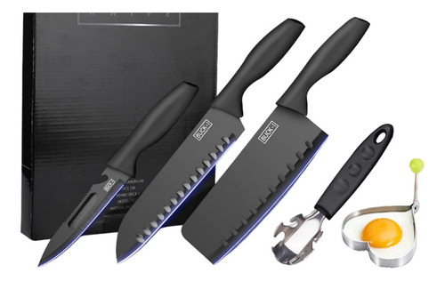 Set Cuchillos De Cocina Artesanal Profesional Santoku