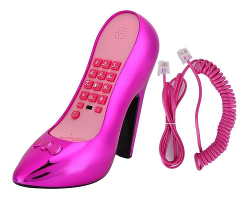 Teléfono Para El Hogar, Teléfono Elegante Electroplaca Púrpu