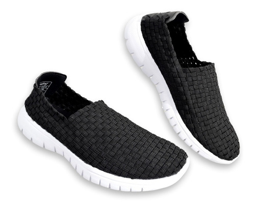 Imagen 4 de 6 de Zapatilla Pancha Elastizada Flywing F5218 Tejida Flexible