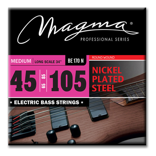 Cuerdas Bajo Electrico Magma 045 105 Encordado Be170n 