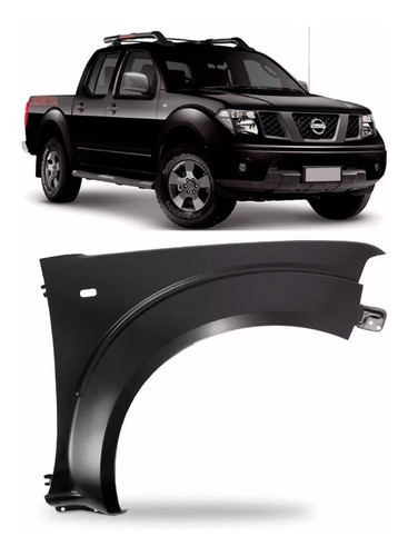 Paralama Nissan Frontier 2008 Á 2012 Com Furo Pisca