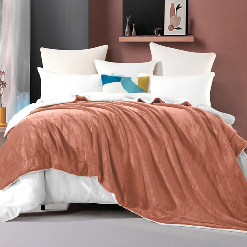 Manta Sherpa Reversible Acolchada Para Sofá Y Cama King Cora