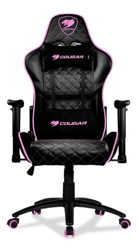 Silla de escritorio Cougar Armor One gamer ergonómica  negra y eva con tapizado de cuero sintético