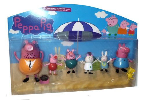 Set De Juguetes Pig Cerditos Peppa Muñecos Goma Amigos Pepa