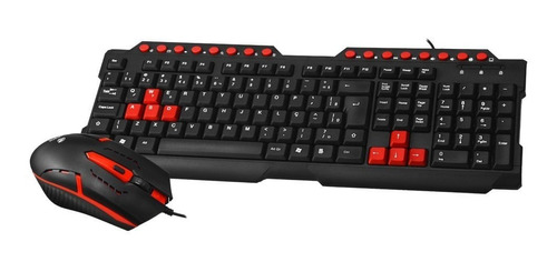 Teclado E Mouse Gamer C3tech Gk-20bk Usb - Pronta Entrega