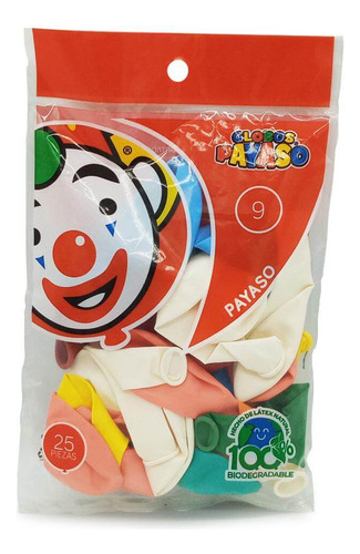 Bolsa C/25 Globos Payaso #9