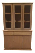 Comprar Modular Cristalero Madera Maciza Pino Clear Aparador Alacena