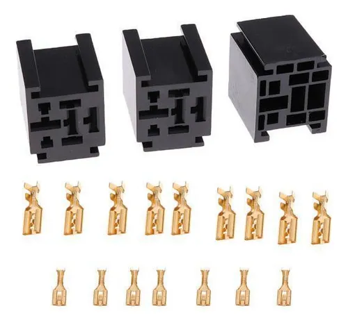 comprar 4x 3 Unids 80a 5 Pin Relay Socket Con Terminales Partes De