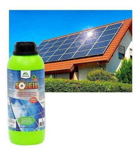 Soleil Limpa Protege Painéis Fotovoltaicas Solares 1l Maxbio