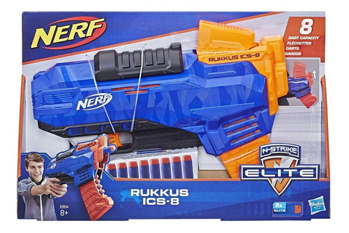 Novo Lançador Nerf Elite N-strike Ruckus Ics-8 Hasbro E3058