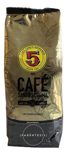 Cafe Santos Crema Granos 5 Hispanos Espresso X 1 Kilo