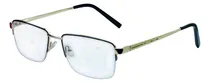 Comprar Lentes Monturas De Metal Semi Al Aire Dorado Con Negro