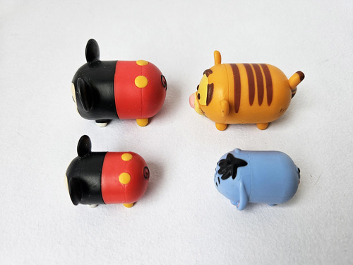 Cuatro Mini Tsum Tsum 3 Cm Disney Mickey Mouse Tigger E Igor (Usado)