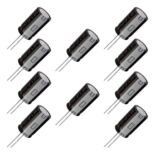 10x Capacitor Eletrolítico 4700uf X 25v 105º Kit C/ 10 Peças - ChipSCE