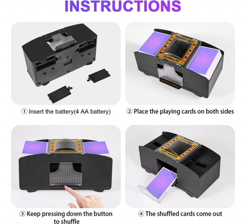 Card Automática Feierya Shuffler, Juego De Cartas Shuffler E