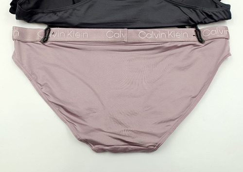 Calvin Klein Set 3 Calzón Bikini Mujer Stretch Satinado