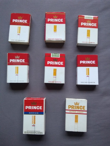 Set 8 Cajas De Fósforos Coleccionables Cigarrillos Prince