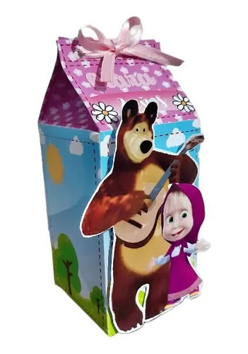 comprar Caja Milk Box Masha Y El Oso 3d X 15