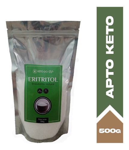 Eritritol Puro 100% Endulzante Natural X 500 Grs./ Apto Keto