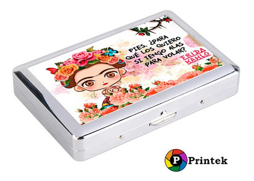 Cigarrera Metalica Frida Khalo  - Personalizada