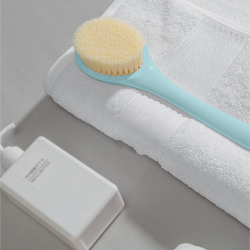 Cepillo Corporal De Mango Largo Con Cerdas Suaves Para Baños