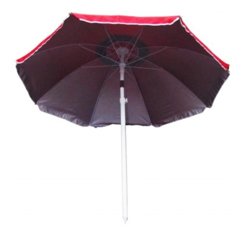 Imagen 5 de 5 de Sombrilla Playera Aluminizada C/ Protector Uv 180cm Reclin.