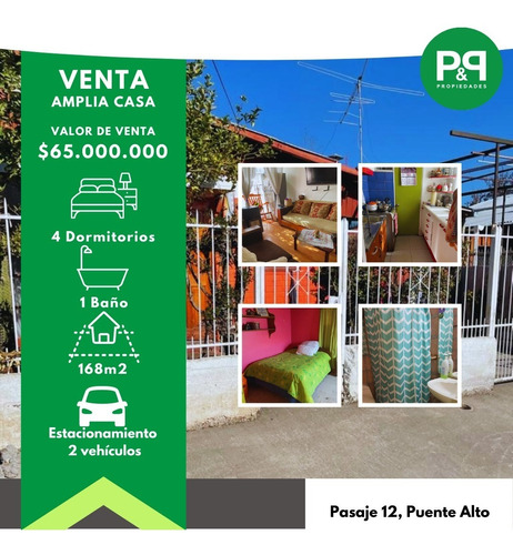 Imagen 1 de 21 de Venta Acogedora Casa De 4d 1b 2e En Puente Alto