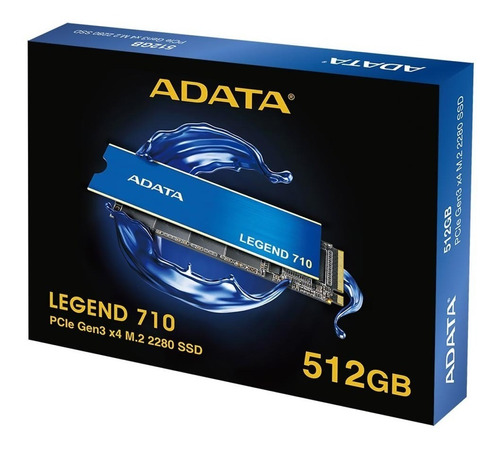 Ssd Adata Legend 710 512gb M2 2280 Pcie Gen3x4 Nvme Azul