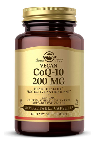 Solgar Vegetariano Coq-10 200 Mg 30 Capsulas Vegetales