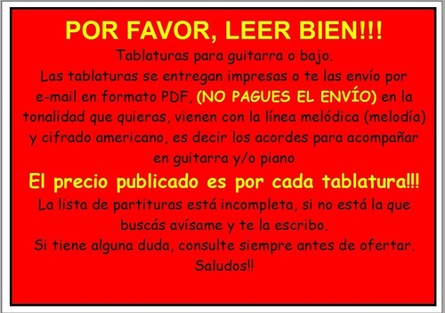 Tablaturas De Cumbia