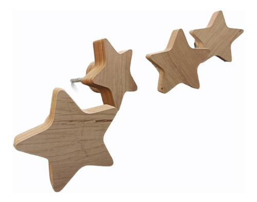 Imagen 6 de 8 de Perchero De Pared Estrellas X 4 Escandinavo Nordico