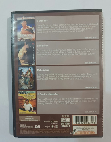 Película El Gran Jefe Bruce Lee Más 3 Películas De Regalo (Usado)